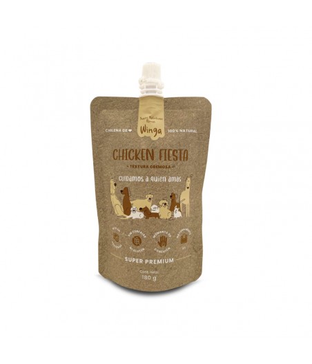 Winga pouch chicken Fiesta perro