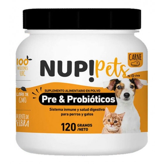 Nup! pets pre & probióticos sabor carne