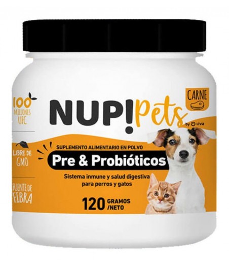 Nup! pets pre & probióticos sabor carne