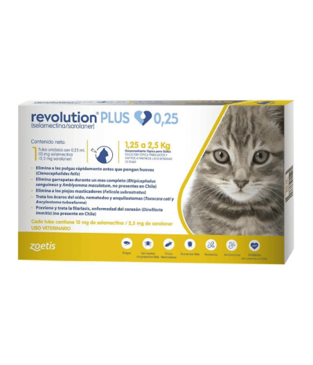 Revolution plus gato 1,25 a 2,5 kg