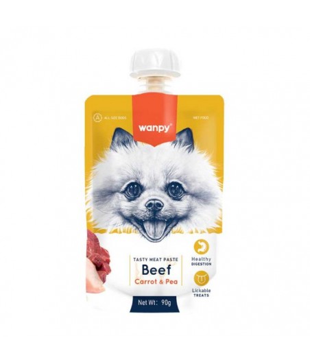 Wanpy tasty meat paste beef carrot & pea