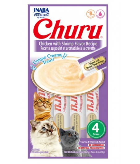 Churu gato de pollo y camarón